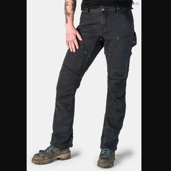 Dovetail Jeans Dovetail Britt Utility Black Stretch Thermal Denim